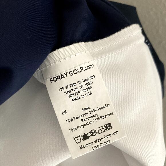 Foray Golf Color Blocked Side Panel 15.5" Skort - Navy Blue White - Medium - Picture 4 of 10